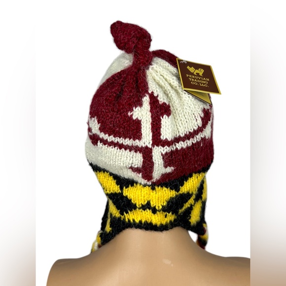 Peruvian Trading Co Maryland Flag Design Hat Made In Peru Acrylic Perika OS NWT - Picture 3 of 9